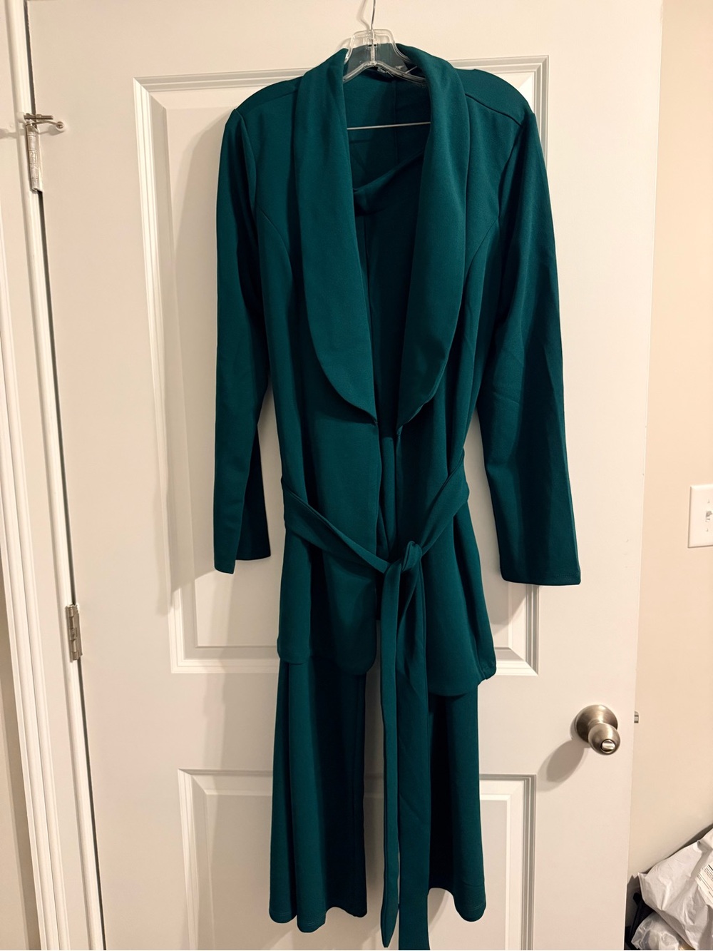 Fashion Nova Teal Longline Belted Jumpsuit